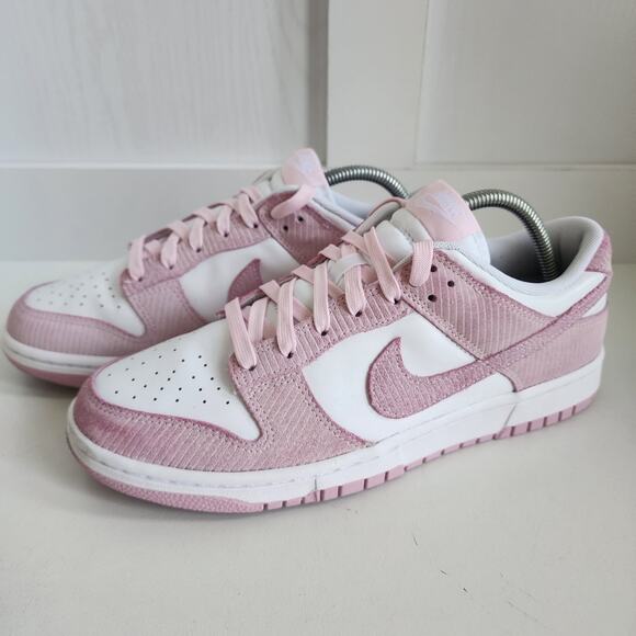 Nike Classic Dunk Low Corduroy Pink White Women's Shoes 10.5 / Men's 9 FN7167 - Picture 2 of 10